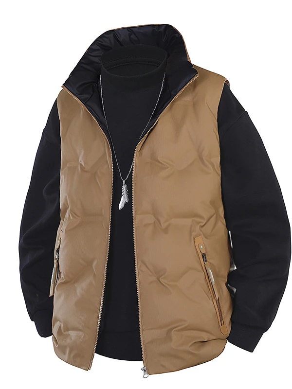 

Men's down Vest Lightweight Duck down Vest Sleeveless Outerwear Warm Jacket Fashion Urban Style Loose Fit Daily Wear Zipper C...