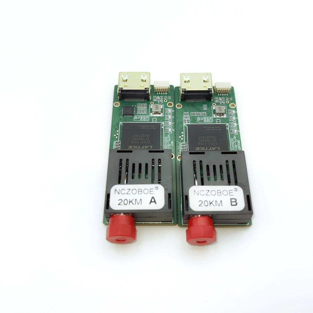 NCZOBOE HDMI TTL Optical Transceiver Module for Drone 5.5-26V FC Port RX/TX/AV/VCC/GND TTL to Fiber Optic Converter view 2
