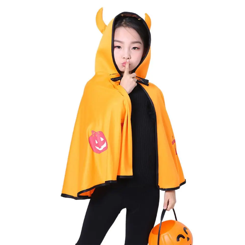 

Cartoon Witch Children Day Devil Horn Cloak Cosplay Props Cosplay Costume Hooded Cloak