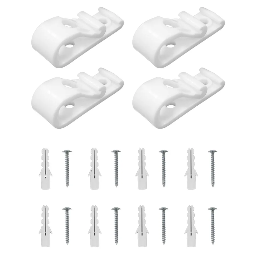 4 Sets Plastic Roman Roller Blind Chain Cord P Clips Hooks Child Safety Roller Blind Clips for Vertical Roman Roller Blinds