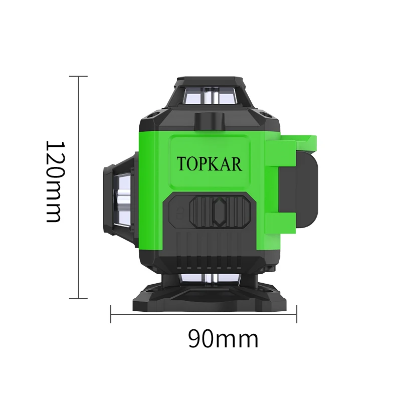 Nivel Láser Verde Industrial de 16 Líneas 4D, 360 Grados, Herramienta de Nivelación para Exteriores, Distancia de Trabajo de 50 m, para Construcción y Renovación Profesional