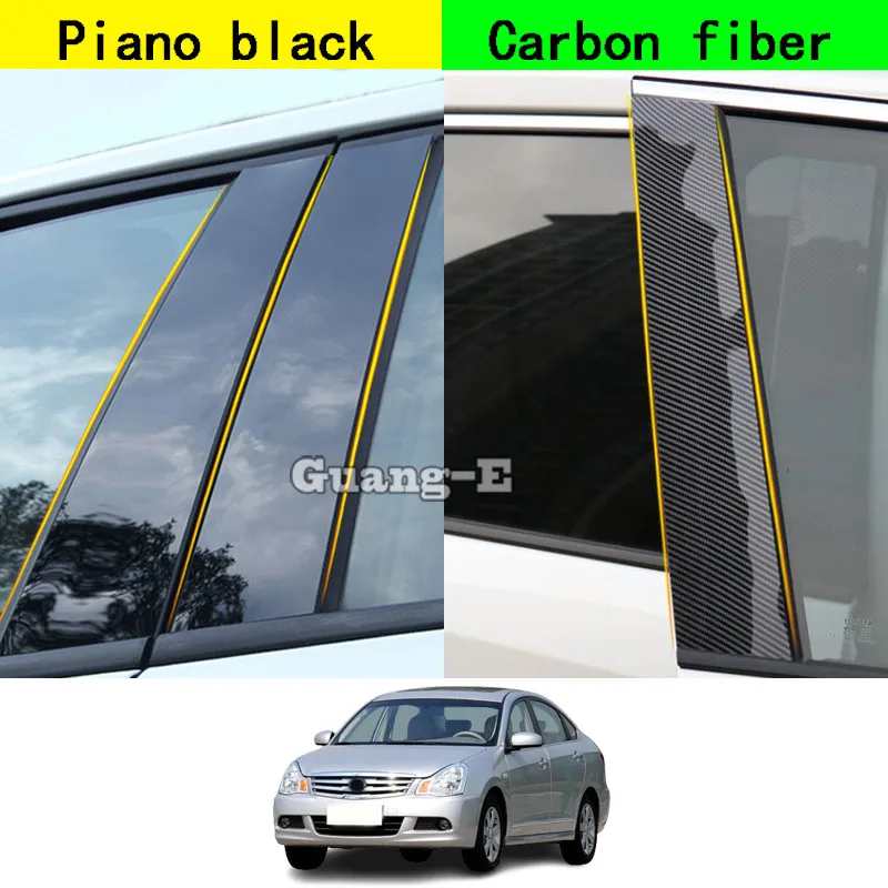 

Car PC Material Pillar Post Cover Door Trim Window Molding Stickers Plate Accessories Decoration For Nissan Sylphy 2007-2011