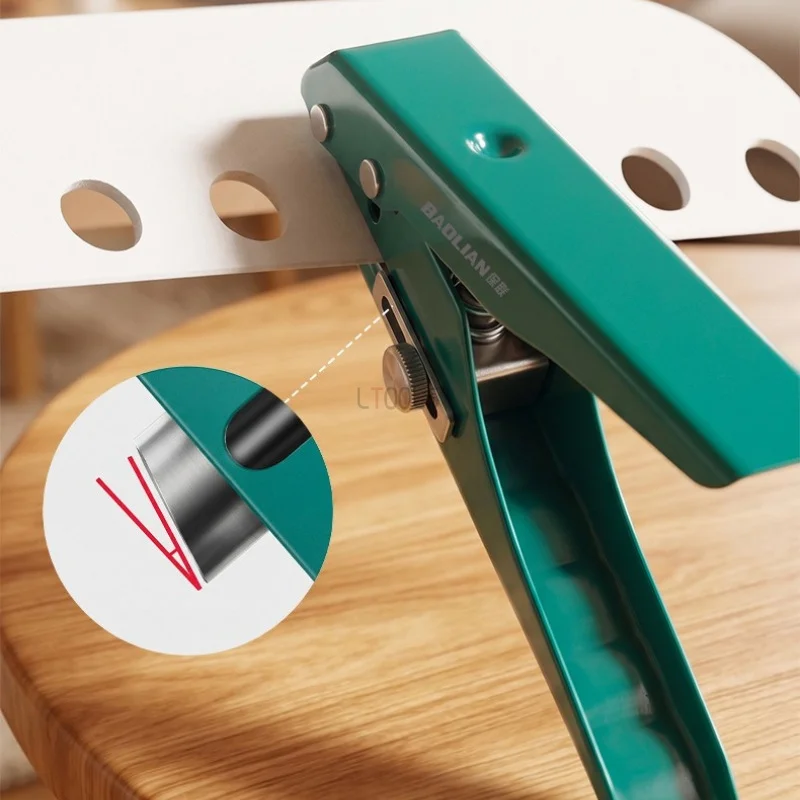 Adjustable Hole-spacing Edge Banding Punching Tool Edge Banding Punch Plier Woodworking Furniture No-Screw Hole Cover Press Tool