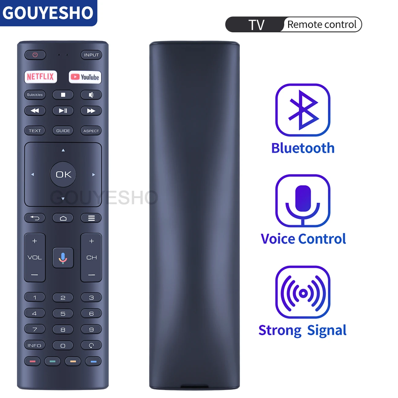 New Voice Remote Control KT1942-HG for tesla sanshui konka JVC strong RM-C3404 Smart TV