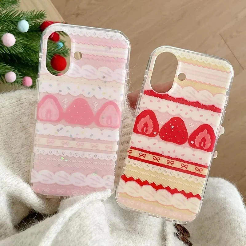 Casing Ponsel Motif Kue Strobe - Strawberry Huller ulasan dan harga