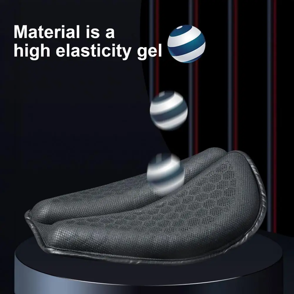 Motorcycle Gel Seat Cushion Electric Scooter Comfort Pad Waterproof UV Protection Shock Absorbing Seat Cover for Delivery Bike