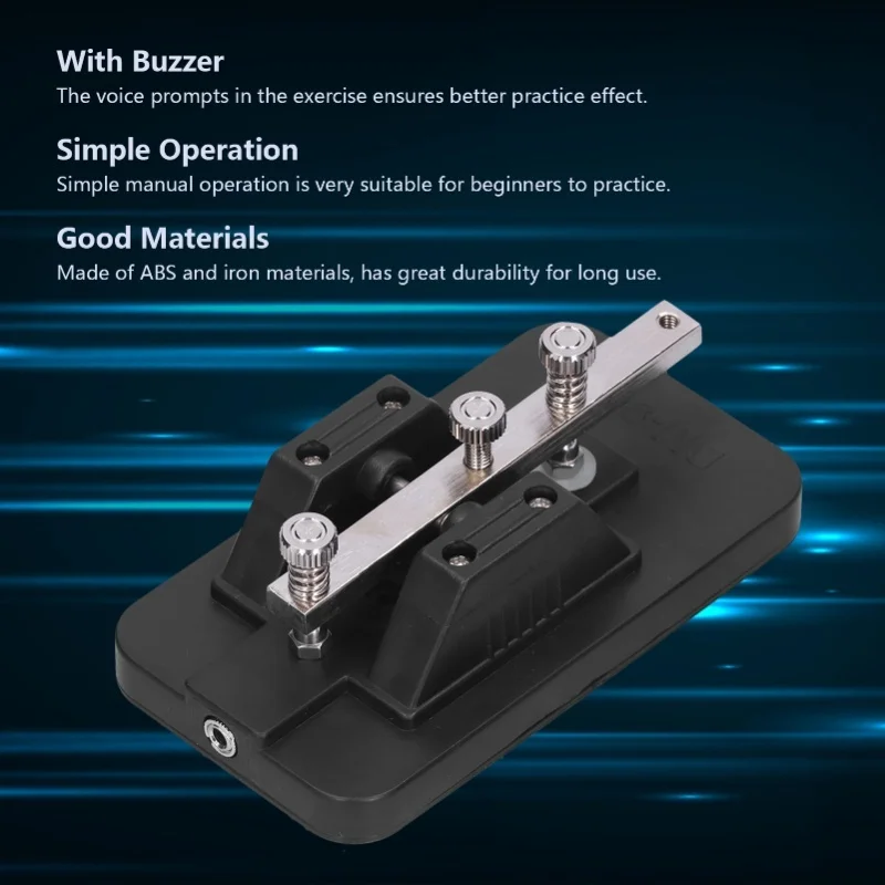 

Morse Code Key Telegraph Tapper Manual CW Practice Tool Trainer With Buzzer For Beginner