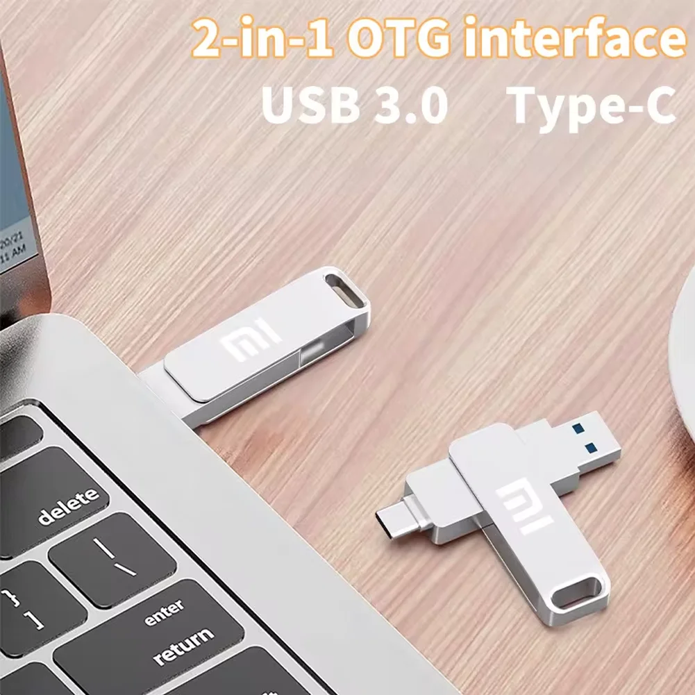 Xiaomi MIJIA USB 16 تيرا بايت 2 تيرا بايت OTG معدن USB 3.0 القلم محرك مفتاح 1 تيرا بايت نوع-C عالية السرعة بندريف محرك فلاش صغير مقاوم للماء الذاكرة Sti