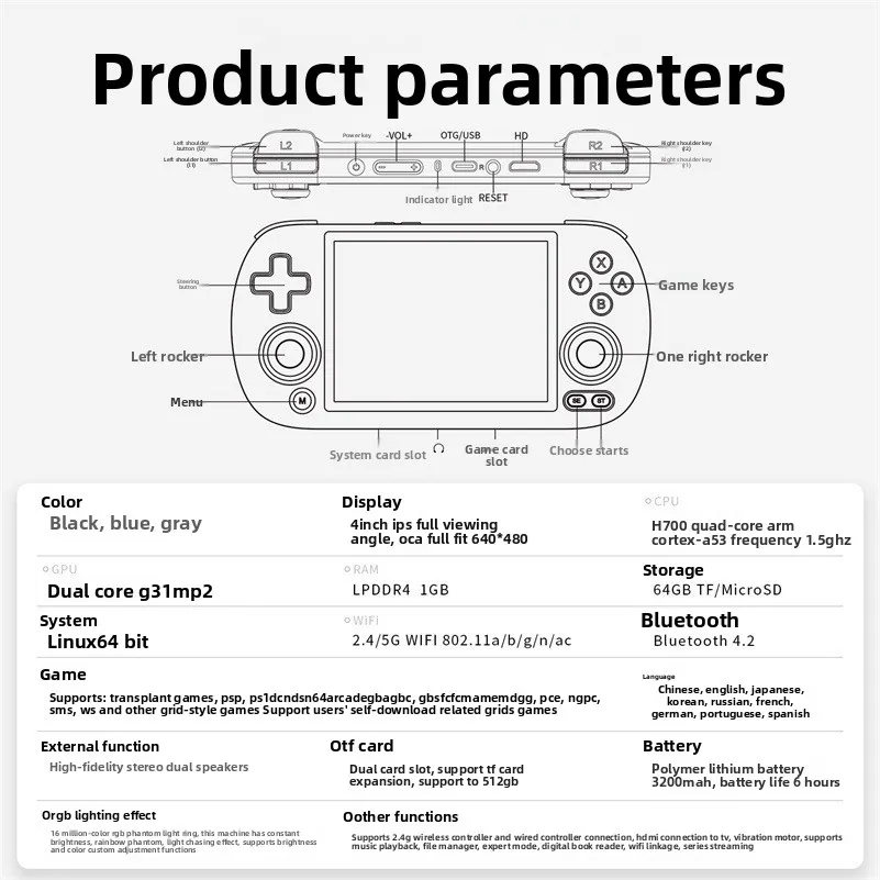 Poignée sans fil WIFI portable, connexion HDMI, console de jeu TV en ligne