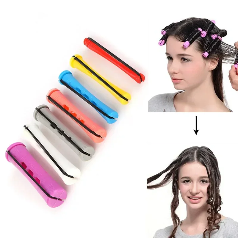 12 Pieces /set Perm Rods And Hair Rollers With Cold Wave Rods Hair Curler For Women Long Short Curling Hair Tools