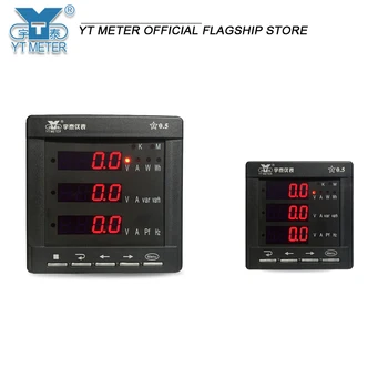Intelligent three-phase digital display multi-function power meter LED current voltage frequency power meter 380v