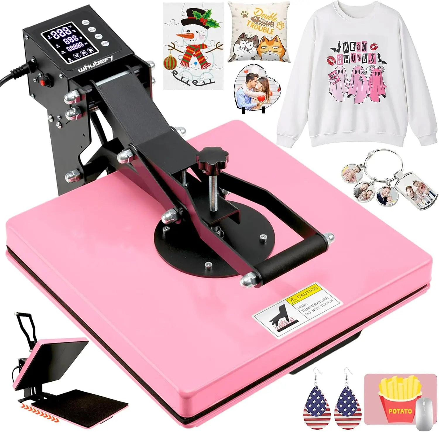 Heat Press Machine 15x15 Slide Out, Digital Clamshell Heat Press Machine for T Shirts Printer, Heat Up Fast & Even, Sublimation