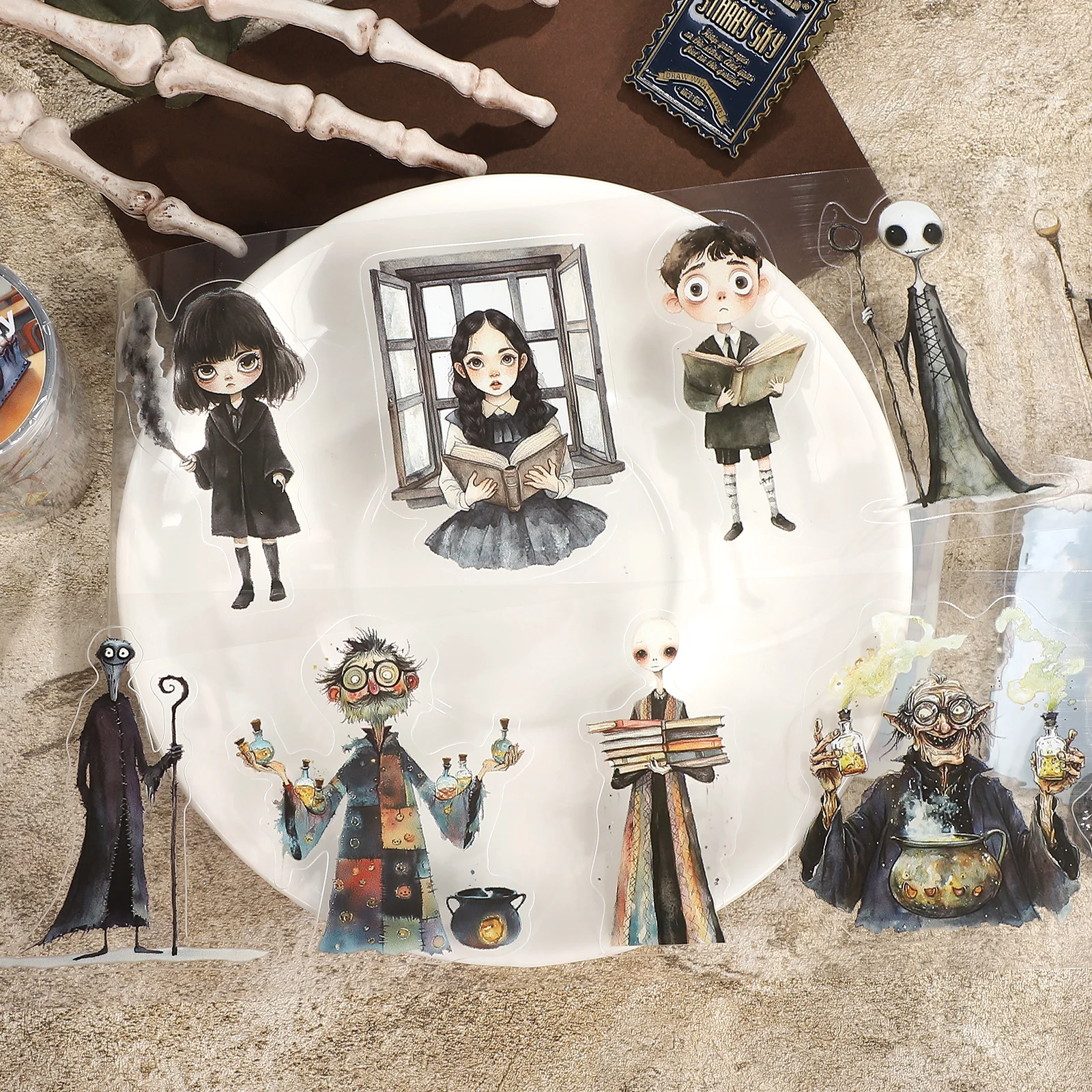 fita-pet-vintage-de-80mm-312cm-com-personagens-escolares-e-paisagens-material-criativo-para-diario-colagem-e-scrapbooking