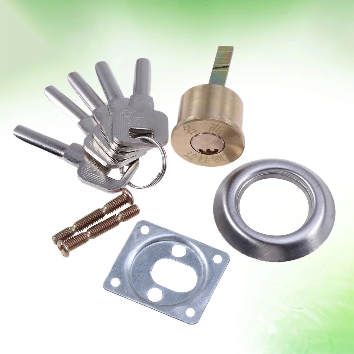 الأجهزة الأمنية الصلبة النحاس حافة اسطوانة قفل باب المرآب تتضمن حلقة الكسوة تصاعد لوحة مسامير مفاتيح لزلاج الليل