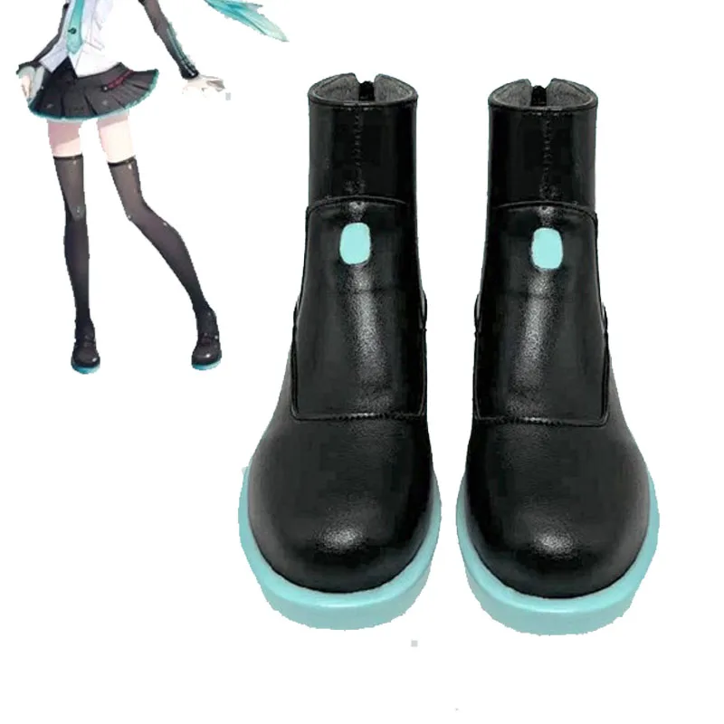 PJSK Virtual Singer Miku Cosplay Shoes Project Sekai Colorful Stage! Vocaloid Virtual Idol Costume Artificial Leather Boots