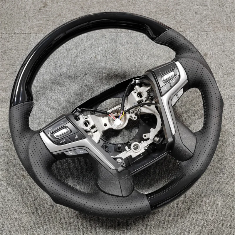 Piano Black Steering Wheel Assembly for Toyota Land Cruiser LC200 FJ200 2008-2021 Prado 2003-2021 LC100 FJ79