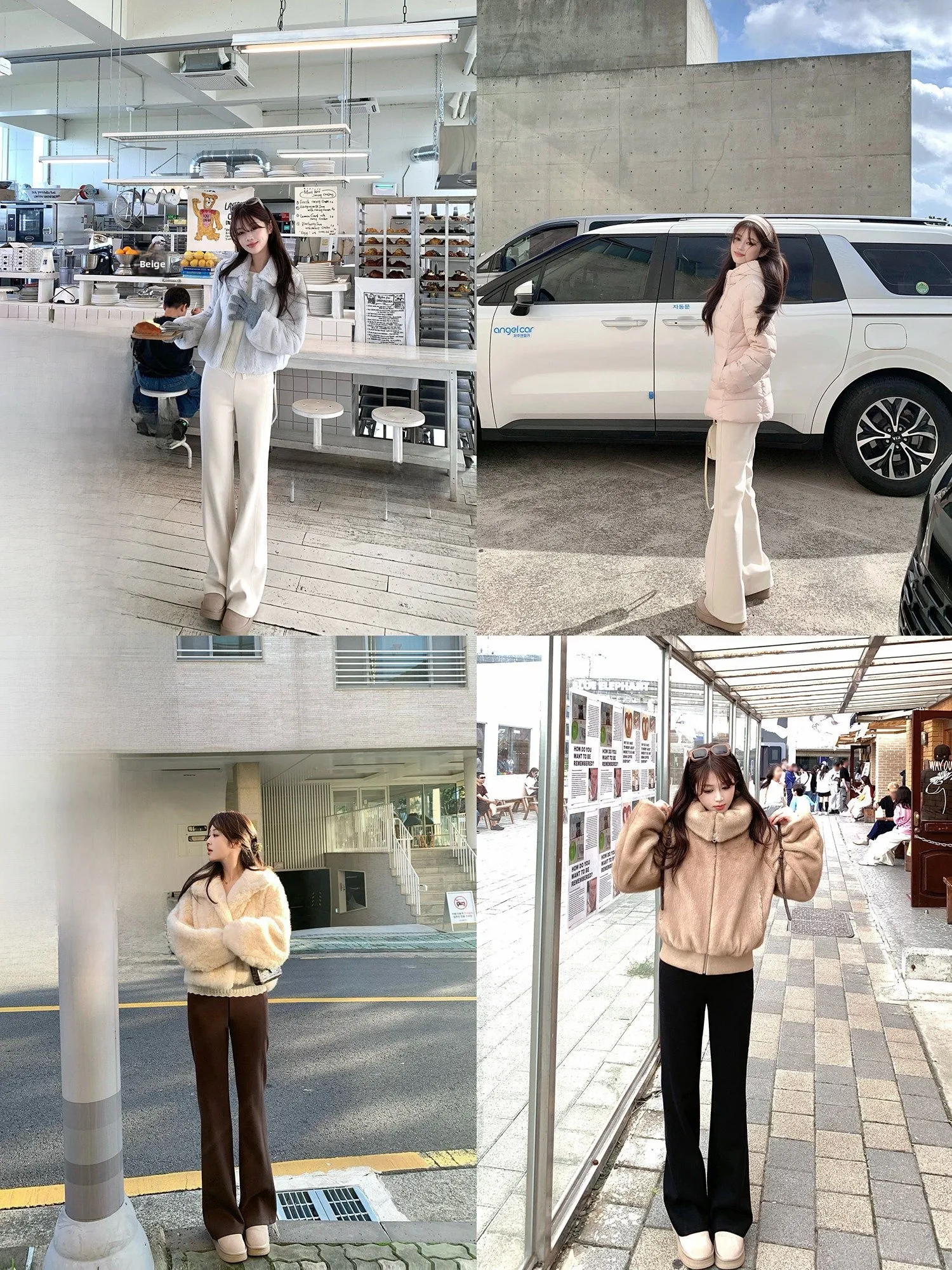 

AHY High Waist Thickened Elastic Waist Casual Pants Long Leg Lengthening Micro Flared Women's Comfortable Loose Fit Trousers