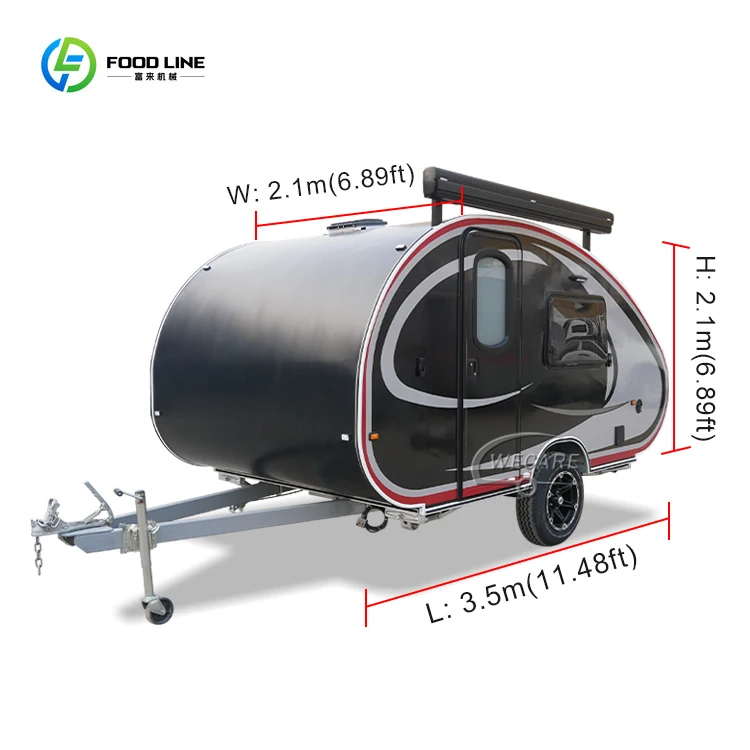 FOODLINE Customized off Road Teardrop Camper Mini caravan Travel Trailer caravan Car Camping Australian Standards Luxury