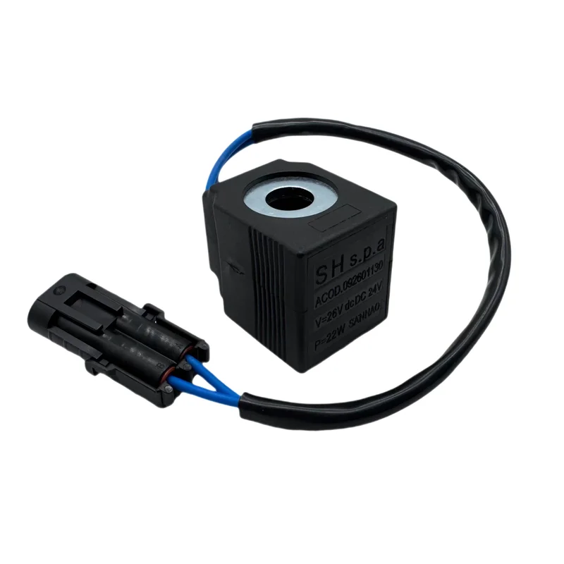 

24v Solenoid Valve Coil China Origin For Excavator Fittings Compatible Sany Sy55/60c Construction Machinery Par