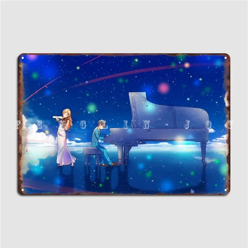 

Your Lie In April Metal Sign Cinema Garage Cinema Decoration Mural Painting Tin Sign Poster