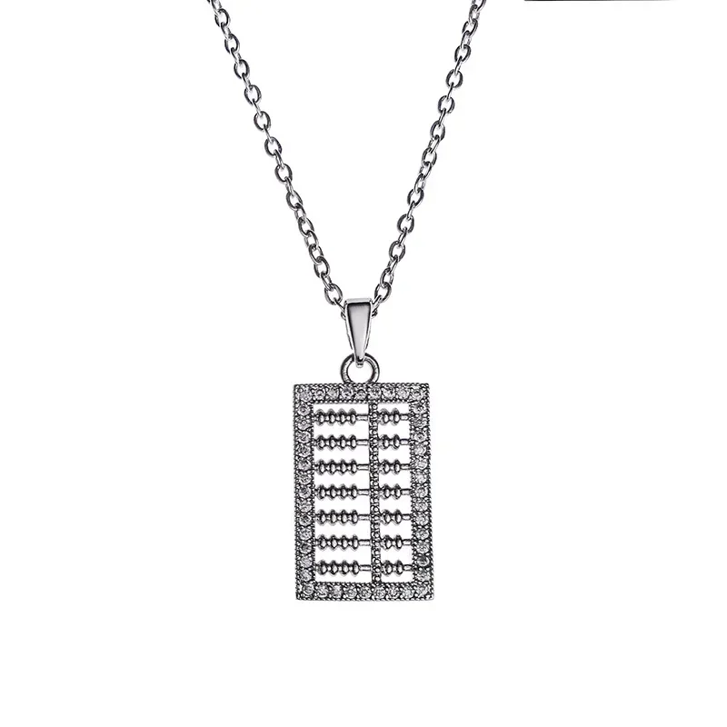 Versatile Stainless Steel Necklace with Abacus Designs for Everyday Use DropShip