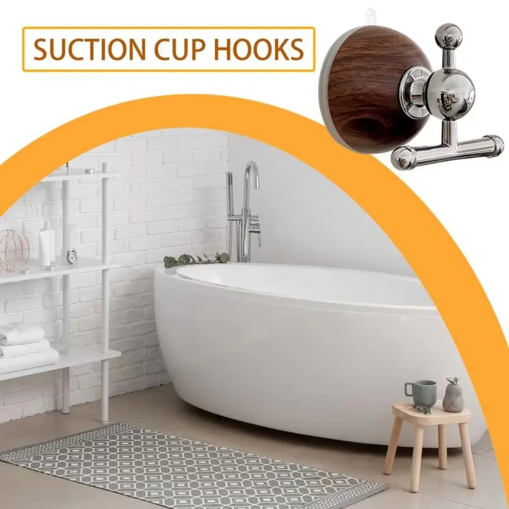 No Punching Required Suction Cup Hook Water Proof Wall-mounted Bathroom Hook Strong Load-bearing Reusable Door Clothes Hook