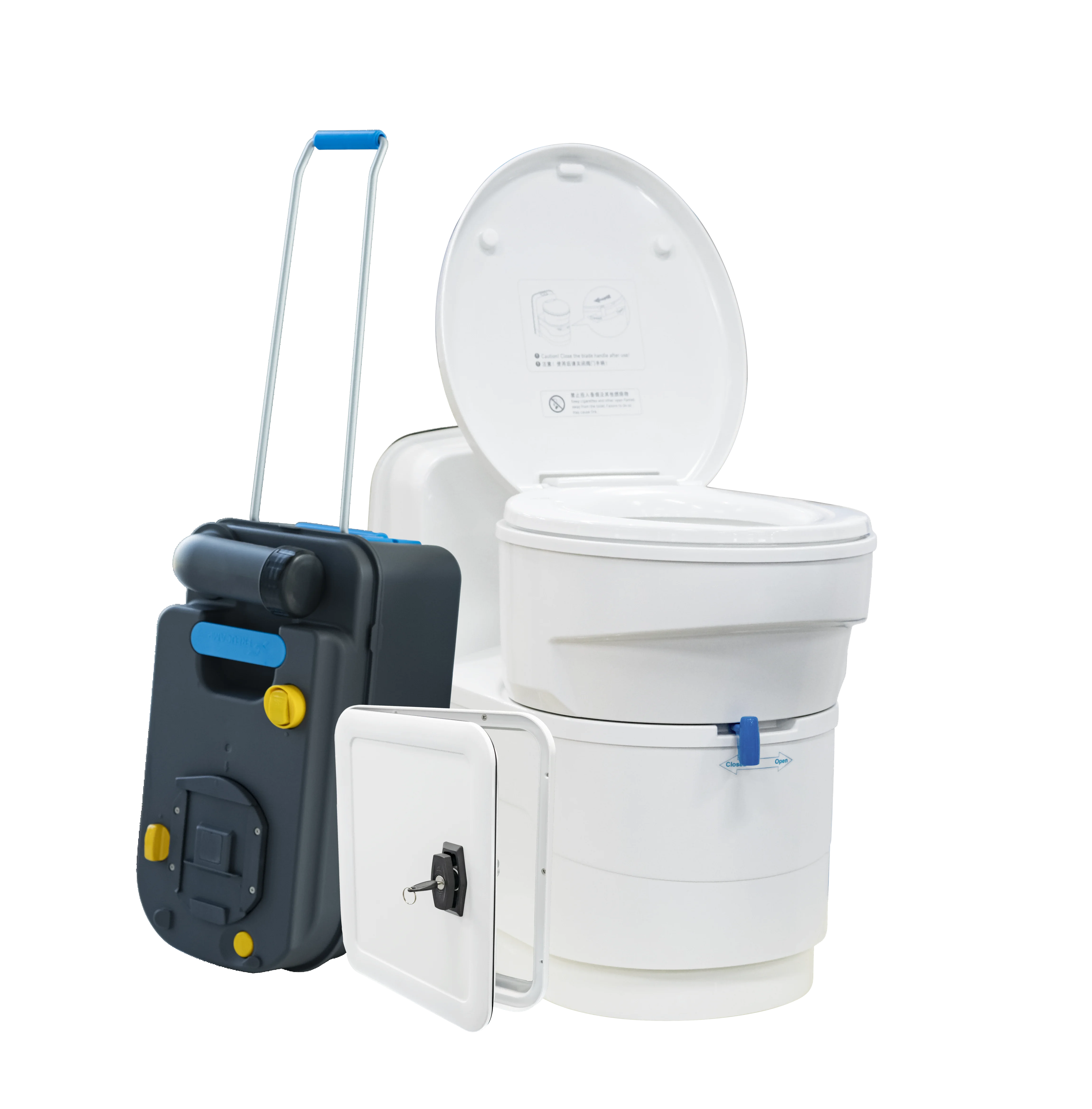 

Hot Selling Camping RV Parts Plastic Toilet 3J-W5000 Swivel Toilet Cassette Toilet