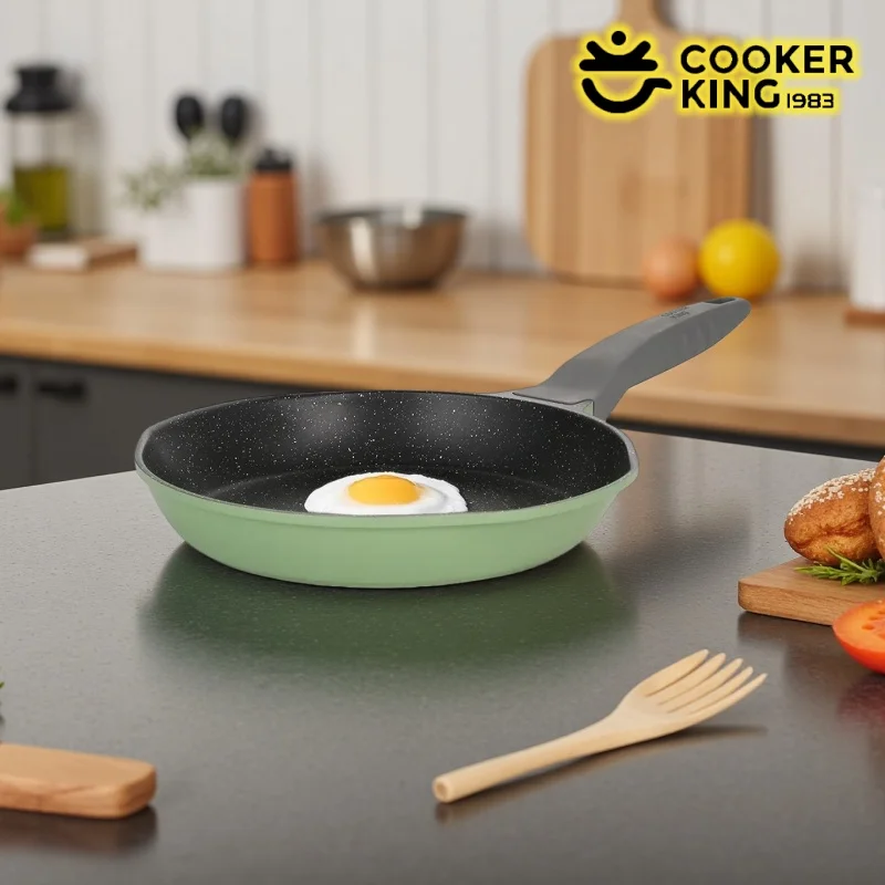 

COOKER KING сковорода с антипригарным покрытием, кастрюля для завтрака, сковорода для блинов с низким дымом, горшок для стейка, яиц, сковорода с утолщенным дном для индукции