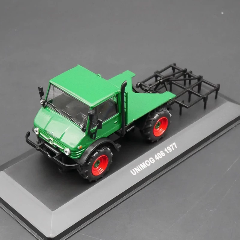 Ixo Diecast 1:43 Scale Unimog 406 1977 Farm Tractor Alloy Car Model Metal Tractor Collection Gift Ornaments Display Boys Toys