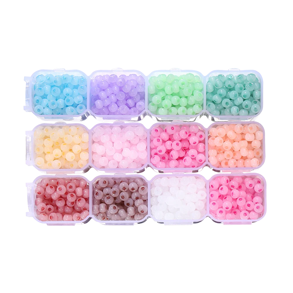 157Pcs 4mm Colorful Czech Glass Seed Beads Small Round Loose Bead for DIY Handmade Earrings Bracelet Jewelry Making Accessories