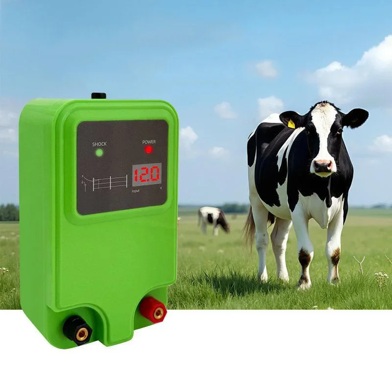 Electric Fence Control Unit for Livestock, High-Voltage Pulse Generator, Suitable for Pastures and Ranch Fencing