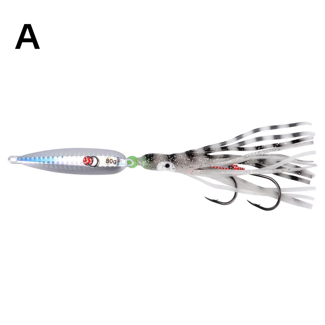 1 Stück 40g-200g Jigging Squid Pesca Inchiku Metall-Jigkopf Leurre Oktopus-Skirt Kingfish Snapper Grouper Slow Bait Angelköder – Detail 7