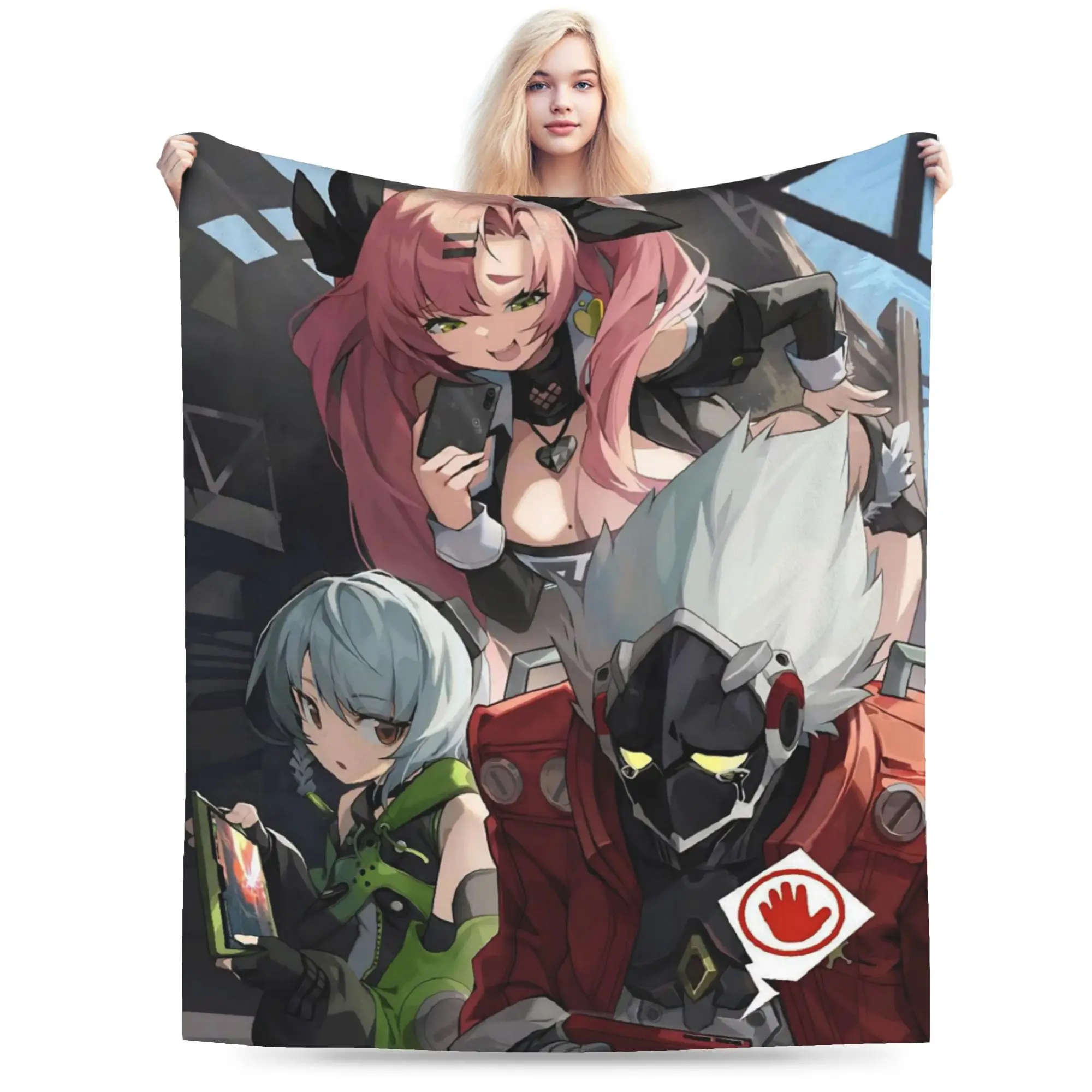 Zenless Zone Zero Blanket Multiple Sizes Warm Cozy Fluffy  Throw Blankets for Couch Sofa and Bed