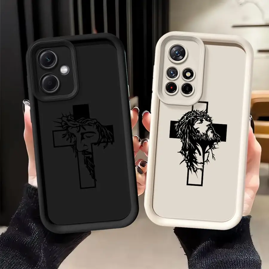 

God Cross Art Phone Cover Case for Xiaomi Redmi Note 14 Pro Plus 13C 12C 10 11s 12 A1 A2 A3 A4 12s 11 Note 13 14C