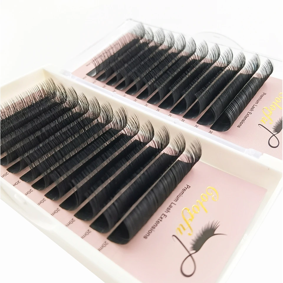 5-20mm Individual Eyelash Extension Lashes Matte Black Russian Volume Faux Cilios Short/Lower/Bottom/long Silk Lashes 6mm 7mm