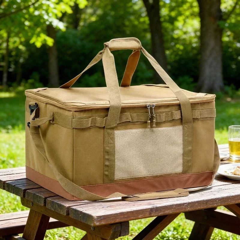 Large Capacity Camping Storage Box Portable Car Organizer Hard Shell Outdoor Gear Container for Road Trip Travel Storage 차박 수납함