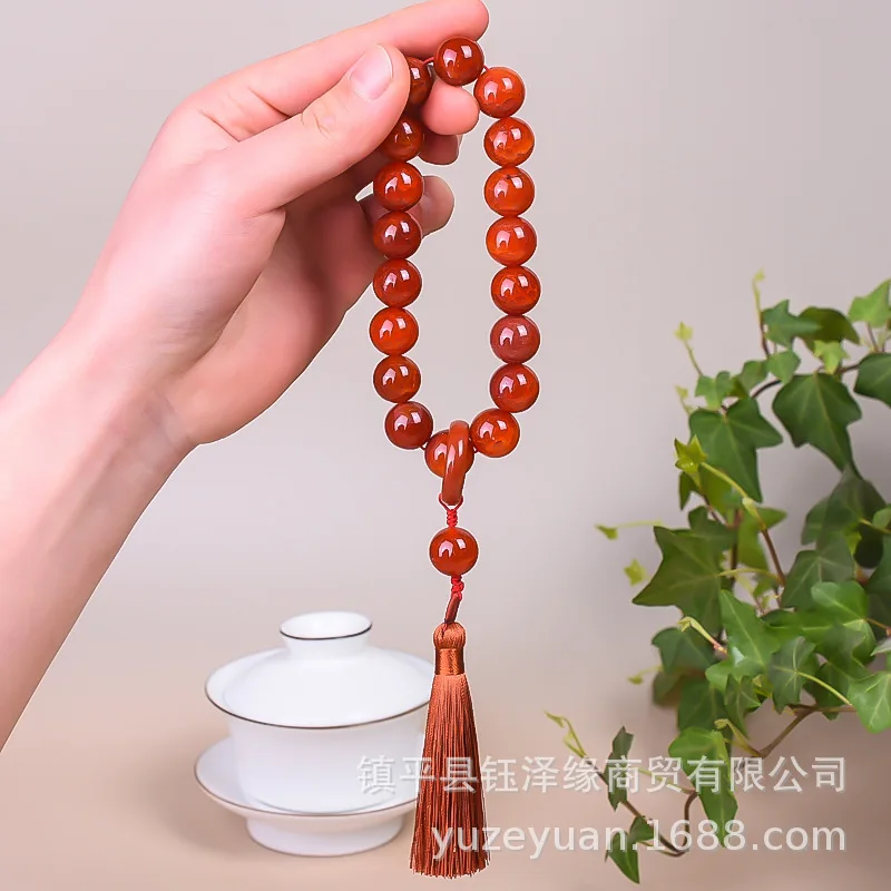 Natural Scale Agate Handheld Jade Necklace Buddha Prayer Beads Bodhi Hand Bracelet Men And Women