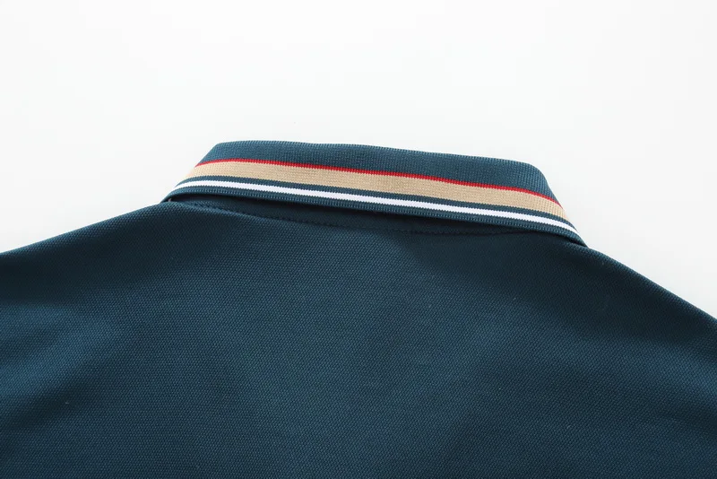 Neues Herren Business Casual Poloshirt mit Kontrastfarbenem Kragen, Klassisches Golf-Revers-Oberteil, Komfort-Pullover für Outdoor, Büro und Alltag – Detail 9