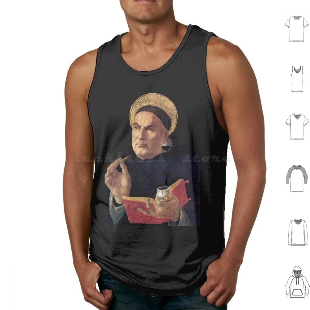 Camisetas sin mangas de San Tomás de Aquino, chaleco sin mangas, San Tomás católico, Iglesia cristiana, San Tomás Aquino, Filosofía