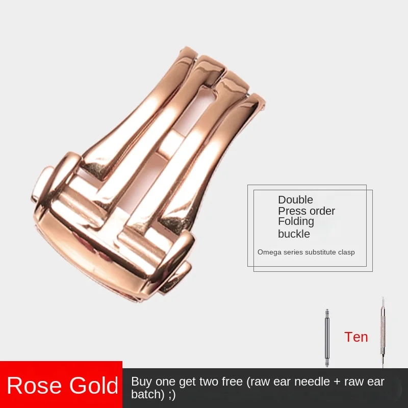 Replacement Omega Watch Buckle Original Style Folding Clasp for Seamaster De Ville Speedmaster Leather Bands