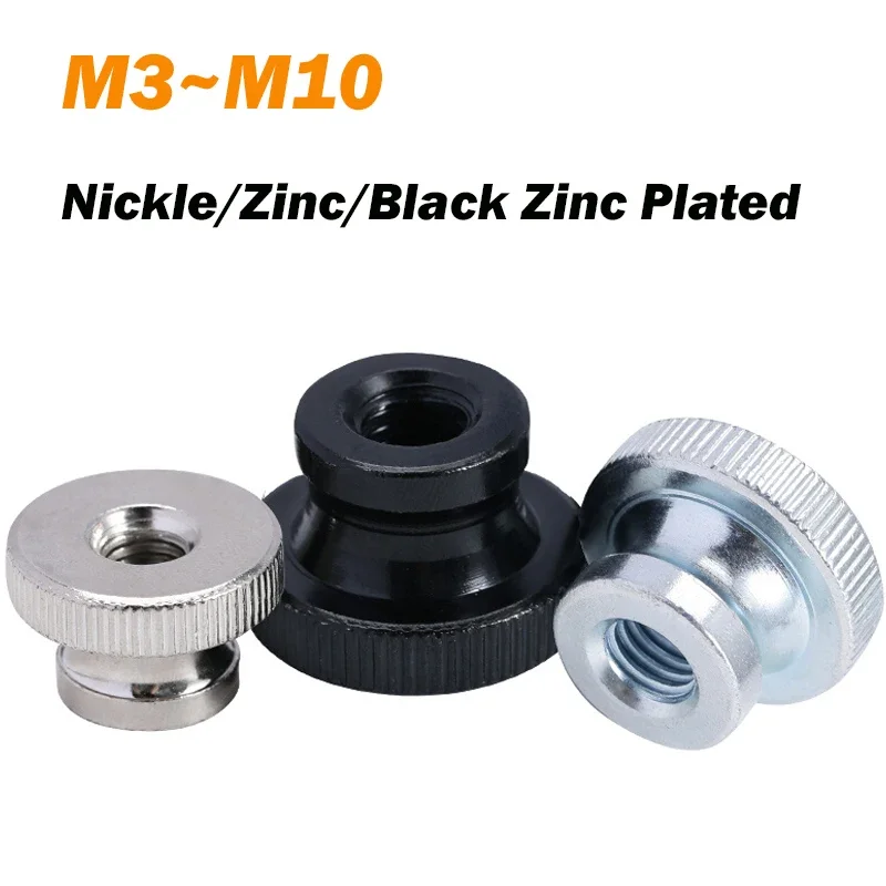 Thumb Nut M3 M4 M5 M6 M8 M10 GB806 Nickle/ZincPlated Double Step Adjust Thumb Nut Hand Tighten 3D Printer Curtain Wall Step Nuts