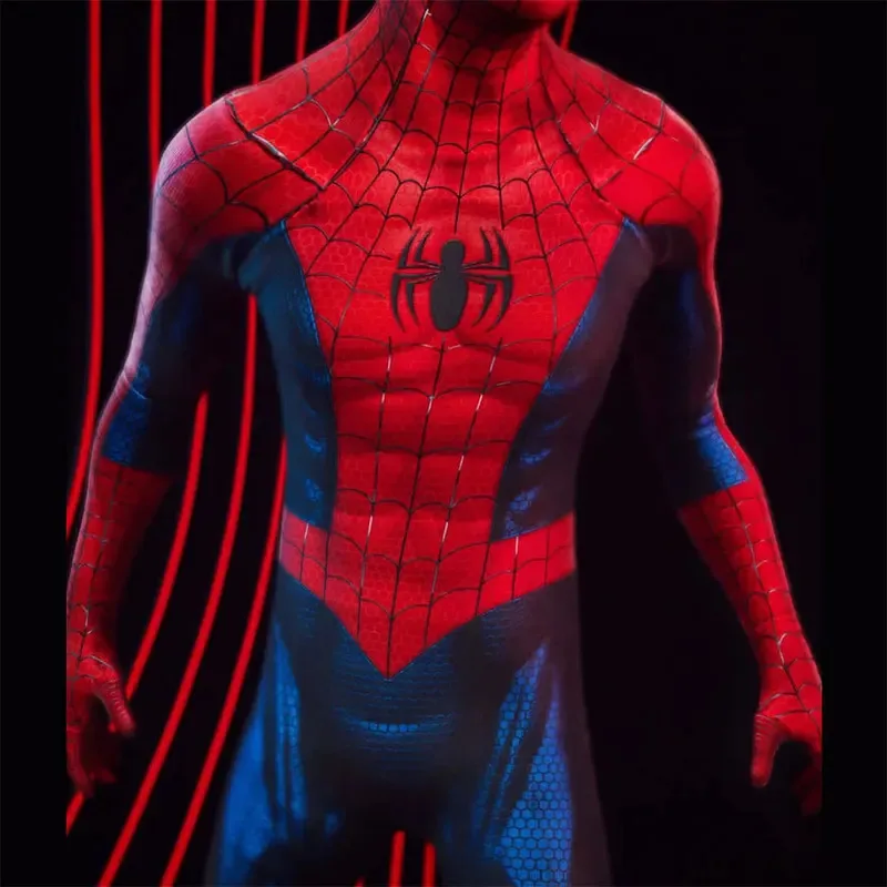 

Men Ultimate Spider Cosplay Costume Halloween Zentai Spiderman Bodysuit Adults Party Suit