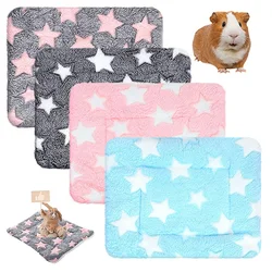 Rabbit Guinea Pig Bed Mat Hamster Thickened Plush Warm Sleep Pad Small Animal Winter Sleep Bedding Mats for Hamster Accessories