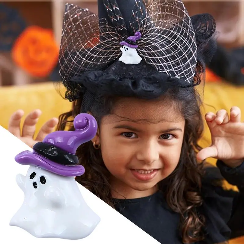 

Halloween Resin Ghost Decor Pumpkin Halloween Craft Figurines Miniature Ornaments Creative Phone Case Halloween Accessories Cute