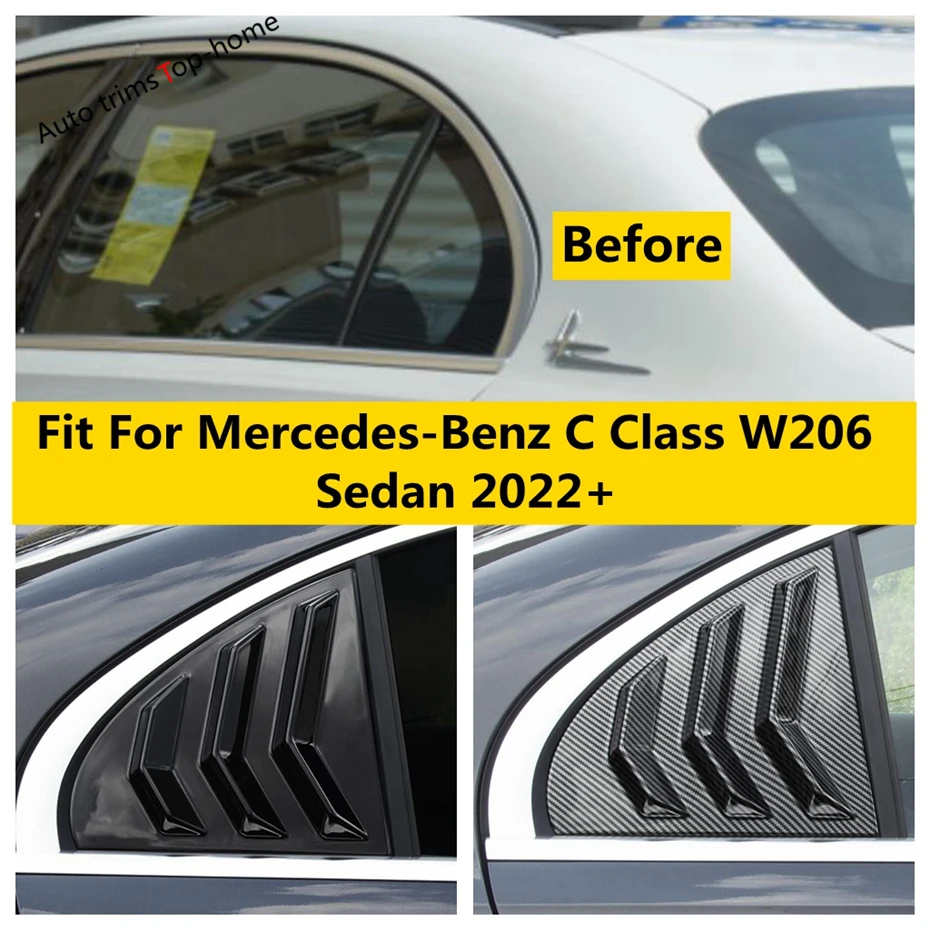 

Rear Window Triangle Shutter Decor Frame Cover Trim Fit For Mercedes-Benz C Class W206 Sedan 2022 2023 2024 Auto Accessories