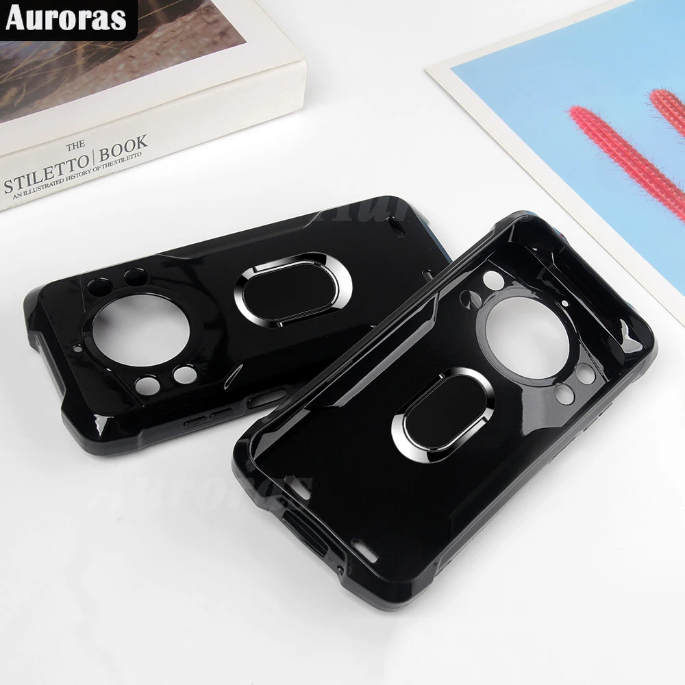 Auroras For Cubot KingKong 9 Case With Magnetic Ring Mirror Smooth Silicone Shell For Cubot King Kong Star Power Back Cover