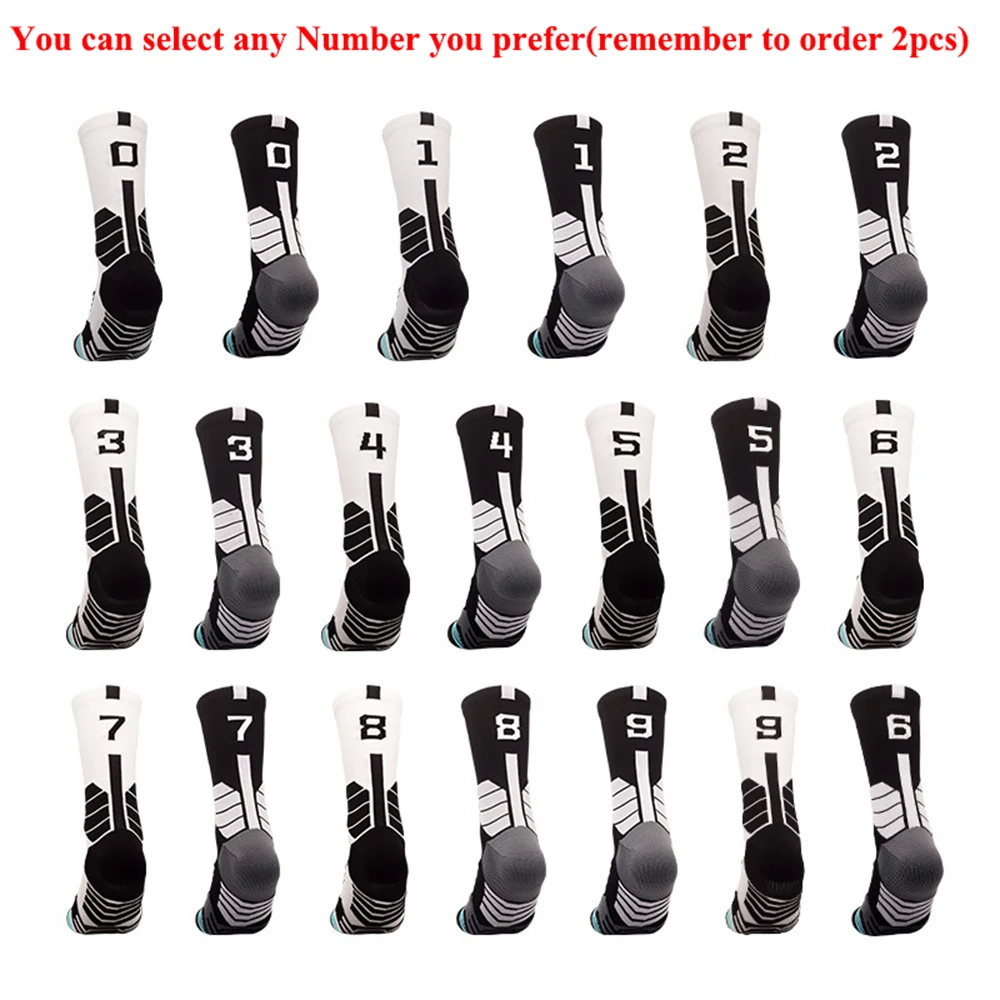 Basketball Football Cycling Breathable Sport Professional Calcetines 1PC Meias Socks Soccer Socks Men Women Customized Number