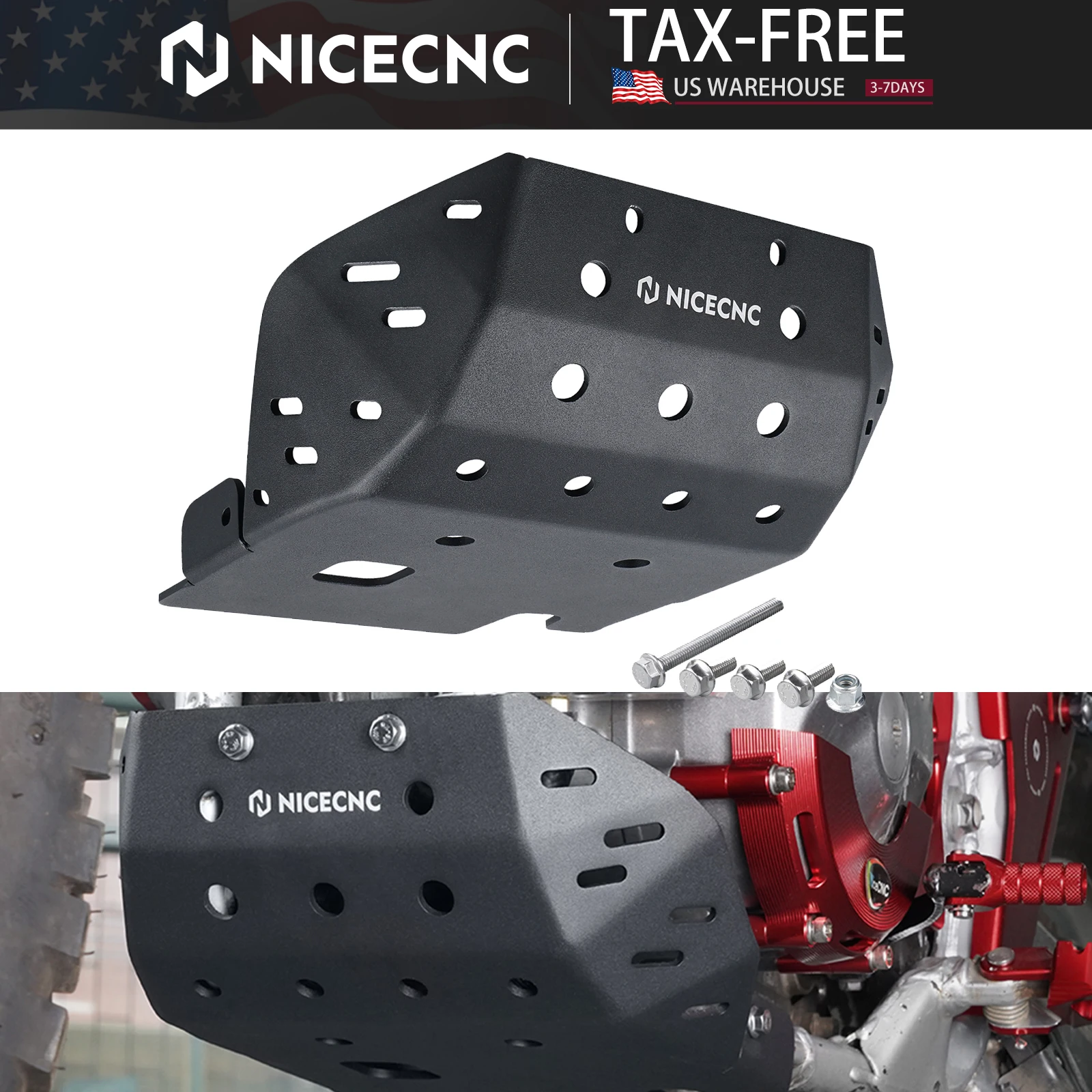 

NICECNC For Honda XR650L XR 650L XR 650 L 1993-2025 2024 2023 2022 2021 Motorcycle Skid Plate Engine Bottom Guard Aluminum Cover