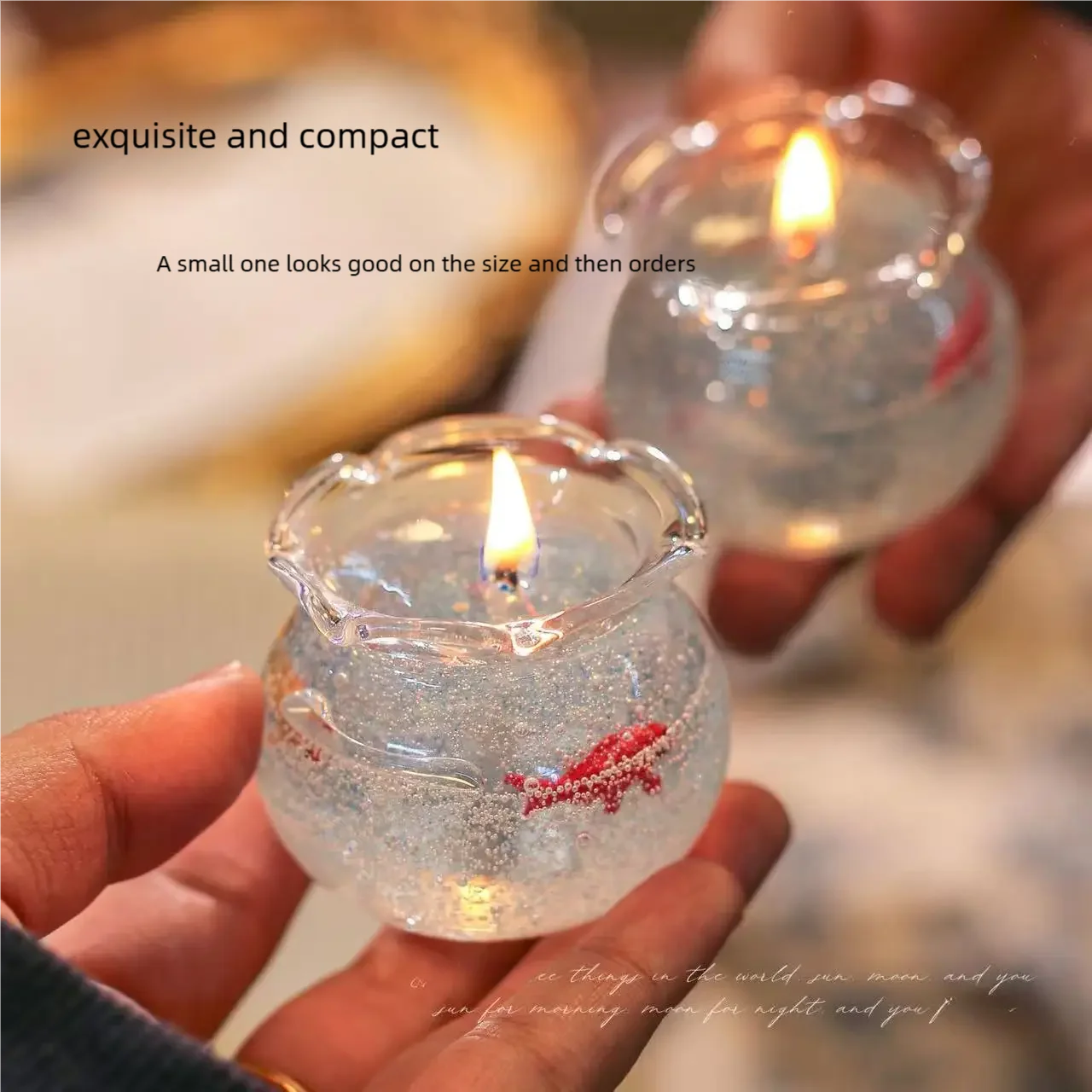 Bubble Fish Tank Goldfish Aromatherapy Candle Cute Room Decoration Props Birthday Gifts Best Friend Gift Christmas Decoration