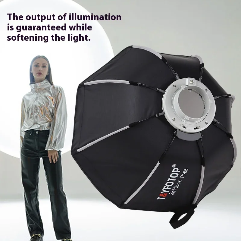 T&YFOTOP K2 55 65 90 إطلاق صندوق سوفت بوكس مكافئ للباب الخارجي بسرعة لـ A2 Godox V1 AD100PRO AD300PRO V860III AD200 صندوق ناعم فلاش